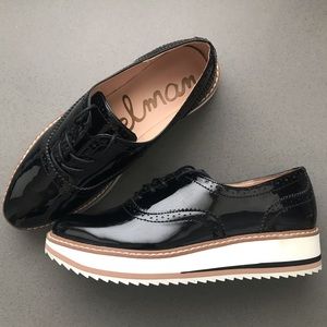 New Sam Edelman Oxfords Black Leather W Size 8